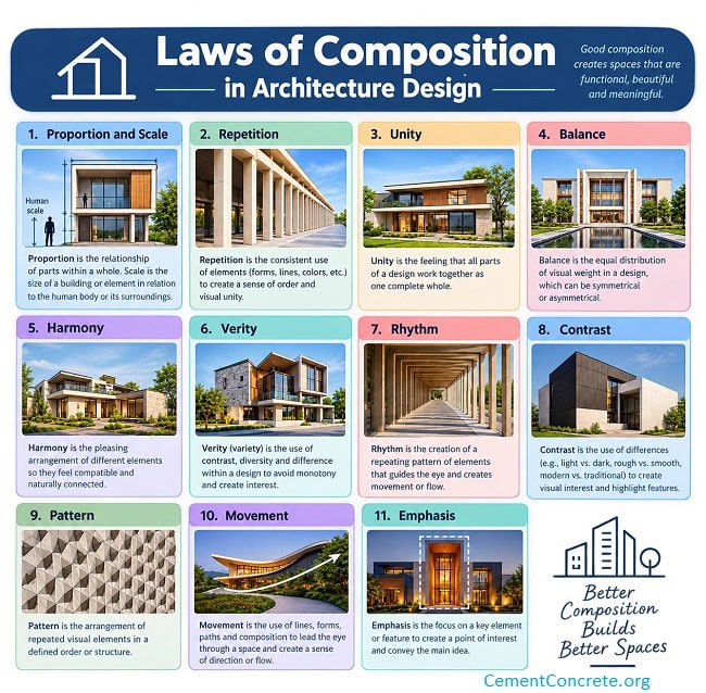 Laws of composition in Architecture Design